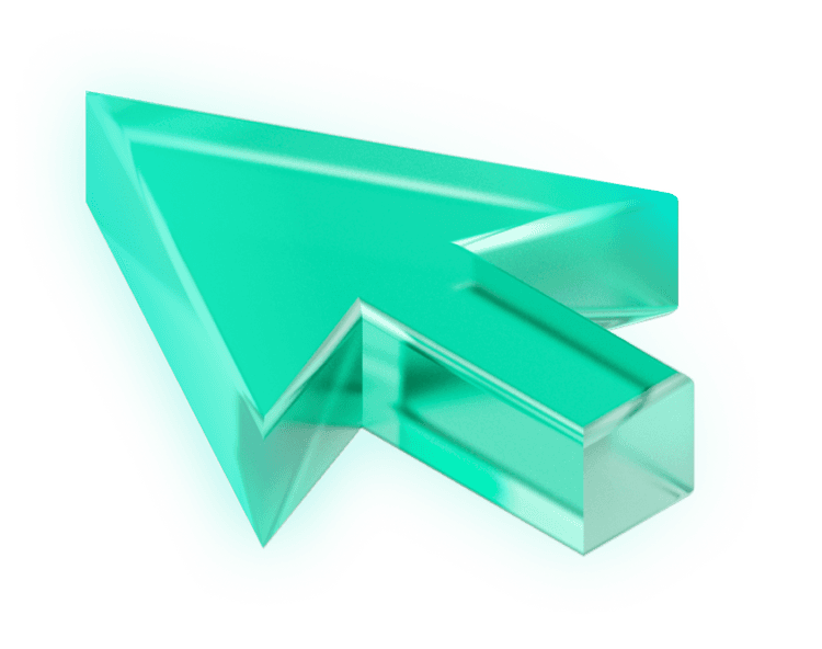 Big green glassy cursor