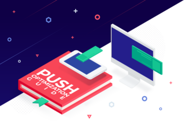 a guide to push notification ads optimization along with push notification ads displayed on mobile and desktop devices