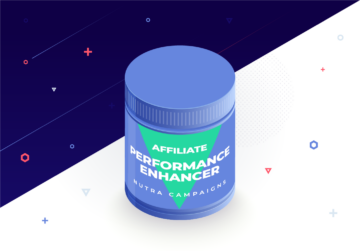 protein packet with affiliate performance enhancer, nutra campaigns written on it