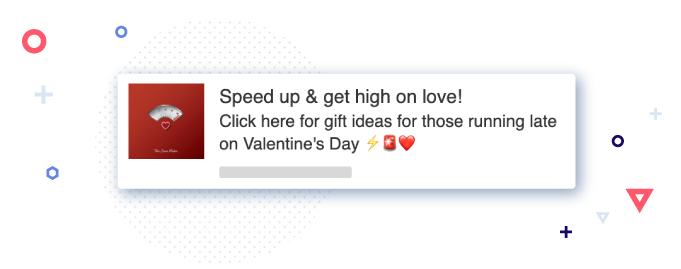 Valentine Push Ad Example