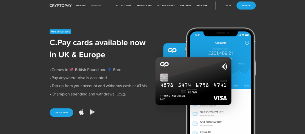 CryptoPay Landing Page Example